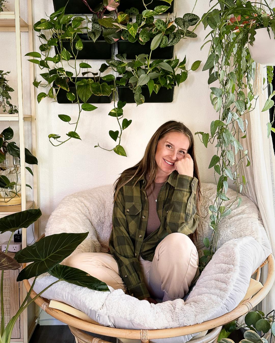 On a Jungle Journey Flannel in Moss w/ Puff Print in Light Brown